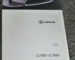 2021 Lexus LC 500h Owner's Manual