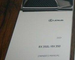 2021 Lexus RX 350 Owner's Manual