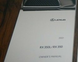 2021 Lexus RX 350L Owner's Manual