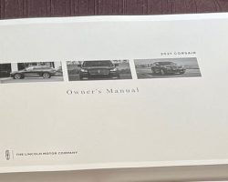 2021 Lincoln Corsair Owner's Manual