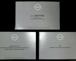 2021 Nissan Sentra Owner's Manual Set