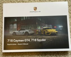 2021 Porsche 718 Spyder Owner's Manual