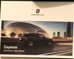 2021 Porsche Cayenne Owner's Manual