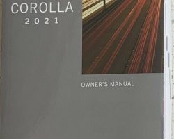 2021 Toyota Corolla Owner's Manual
