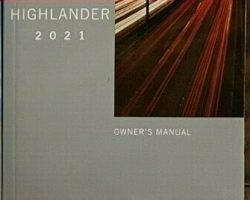 2021 Toyota Highlander Owner's Manual