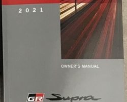 2021 Toyota Supra Owner's Manual