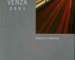 2021 Toyota Venza Owner's Manual