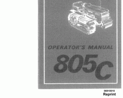 Operator's Manual for Fiat Tractors model 805C