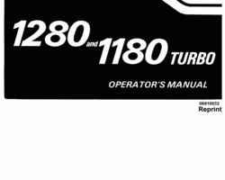 Operator's Manual for Fiat Tractors model 1180