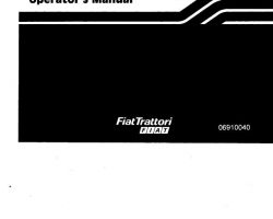 Operator's Manual for Fiat Tractors model 1380