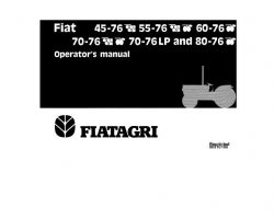 Operator's Manual for Fiat Tractors model 45