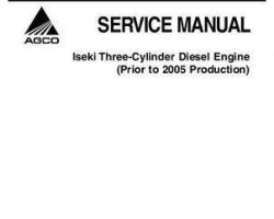 Challenger E Series Iseki 3-Cylinder Diesel Engine, Prior to 2005, Service Manual