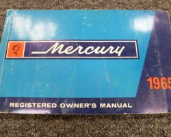 1965 Mercury Parklane Owner's Manual