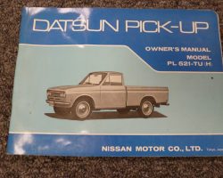 1970 Datsun Pickup Owner's Manual