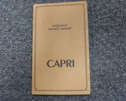 1971 Mercury Capri Owner's Manual