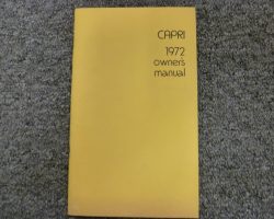 1972 Mercury Capri Owner's Manual