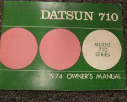1974 Datsun 710 Owner's Manual