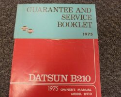 1975 Datsun B210 Owner's Manual Set