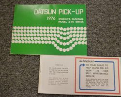 1976 Datsun Pick-Up Owner's Manual Set