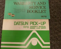 1978 Datsun Pickup Truck Owner's Manual Set