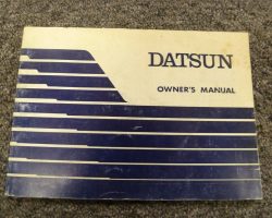 1982 Datsun 200SX Owner's Manual