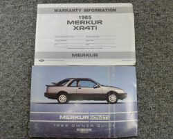 1985 Merkur XR4TI Owner's Manual Set
