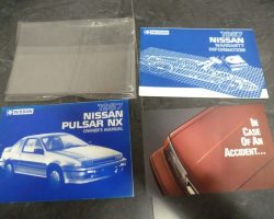 1987 Nissan Pulsar NX Owner's Manual Set