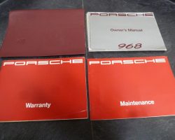 1992 Porsche 968 Owner's Manual Set