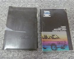 1993 Chevrolet Astro Owner's Manual Set