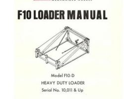 Farmhand 1PD110674 Operator Manual - F10-D Heavy Duty Loader (mounted, eff sn 10011, 1974)