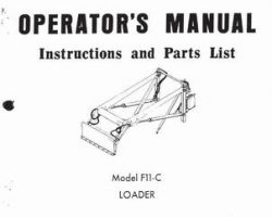 Farmhand 1PD1111268 Operator Manual - F11-C Loader (mounted, 1968)
