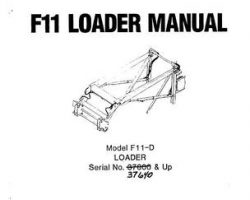 Farmhand 1PD111792 Operator Manual - F11-D Loader (mounted, eff sn 37640, 1992)