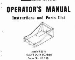 Farmhand 1PD125173 Operator Manual - F25-B Heavy Duty Loader (mounted, eff sn 101, 1973)