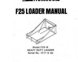 Farmhand 1PD125391 Operator Manual - F25-B Heavy Duty Loader (mounted, eff sn 1211, 1991)