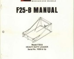 Farmhand 1PD125776 Operator Manual - F25-B Heavy Duty Loader (mounted, eff sn 1026, 1976)