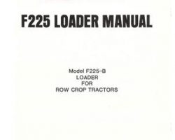 Farmhand 1PD134480 Operator Manual - F225-B Loader (mounted, for row crop tractor, 1980)