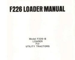 Farmhand 1PD135480 Operator Manual - F226-B Loader (mounted, for utility tractor, 1980)