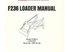 Farmhand 1PD1371278 Operator Manual - F236-A Loader (mounted, eff sn 1007, 1978)