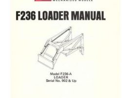 Farmhand 1PD137777 Operator Manual - F236-A Loader (mounted, eff sn 902, 1977)