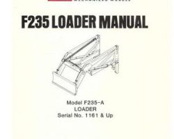 Farmhand 1PD138379 Operator Manual - F235-A Loader (mounted, eff sn 1161, 1979)