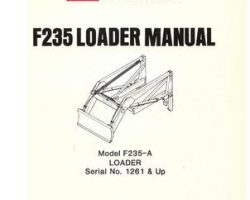 Farmhand 1PD138783 Operator Manual - F235-A Loader (mounted, eff sn 1261, 1983)