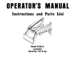 Farmhand 1PD138975 Operator Manual - F235-A Loader (mounted, eff sn 101, 1975)