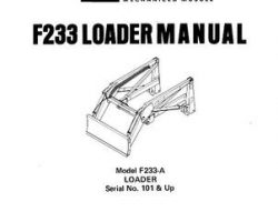 Farmhand 1PD139277 Operator Manual - F233-A Loader (mounted, eff sn 101, 1977)