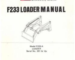 Farmhand 1PD139577 Operator Manual - F233-A Loader (mounted, eff sn 201, 1977)