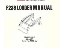 Farmhand 1PD139578 Operator Manual - F233-A Loader (mounted, eff sn 400, 1978)