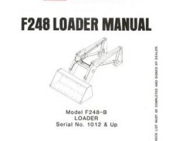 Farmhand 1PD1401080 Operator Manual - F248-B Loader (mounted, eff sn 1012, 1980)