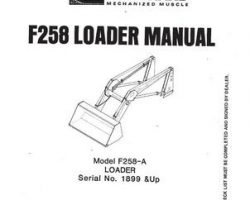 Farmhand 1PD141180 Operator Manual - F258-A Loader (mounted, eff sn 1899, 1980)