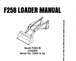 Farmhand 1PD141181 Operator Manual - F258-B Loader (mounted, eff sn 2300, 1981)