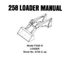 Farmhand 1PD141193 Operator Manual - F258-D Loader (mounted, eff sn 3700, 1993)