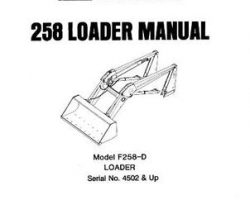Farmhand 1PD141194 Operator Manual - F258-D Loader (mounted, eff sn 4502, 1994)